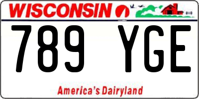 WI license plate 789YGE