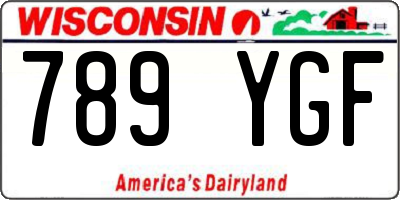 WI license plate 789YGF