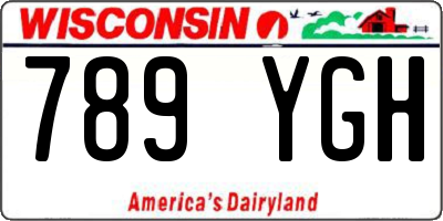 WI license plate 789YGH