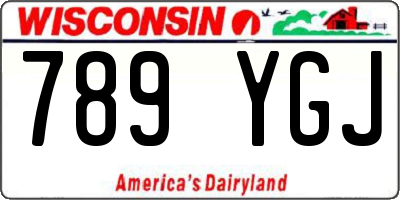 WI license plate 789YGJ