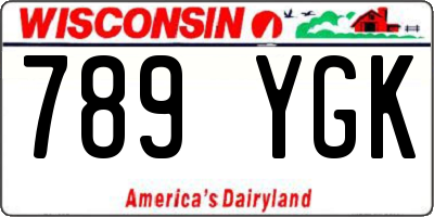 WI license plate 789YGK
