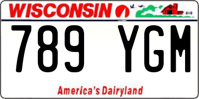 WI license plate 789YGM