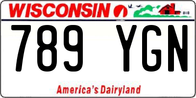 WI license plate 789YGN