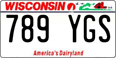 WI license plate 789YGS