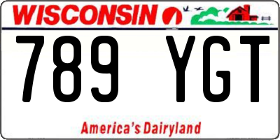 WI license plate 789YGT