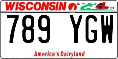 WI license plate 789YGW