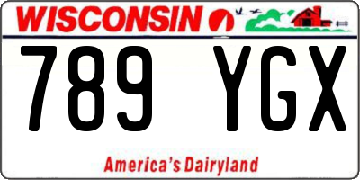 WI license plate 789YGX