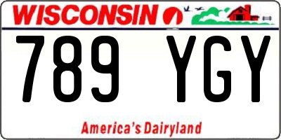 WI license plate 789YGY