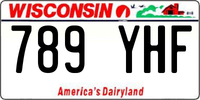 WI license plate 789YHF