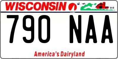 WI license plate 790NAA
