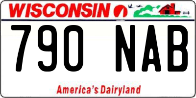 WI license plate 790NAB