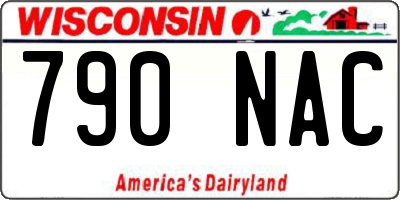WI license plate 790NAC
