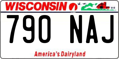 WI license plate 790NAJ