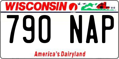 WI license plate 790NAP