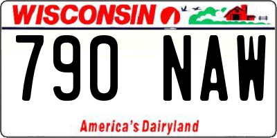 WI license plate 790NAW