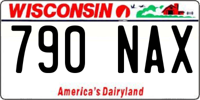 WI license plate 790NAX