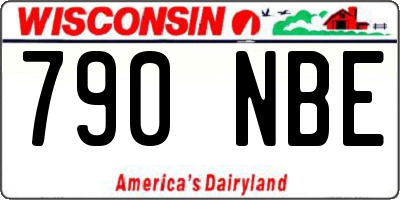 WI license plate 790NBE