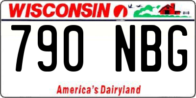 WI license plate 790NBG