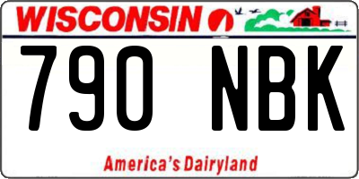 WI license plate 790NBK