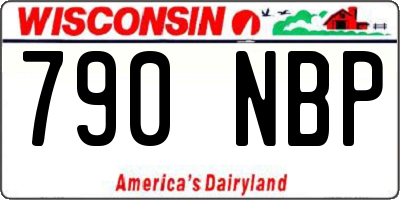 WI license plate 790NBP