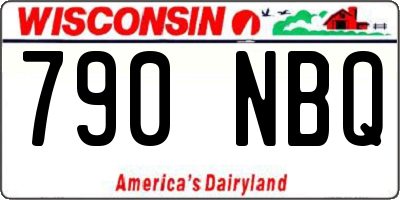 WI license plate 790NBQ