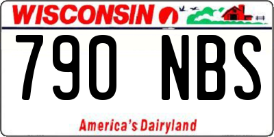 WI license plate 790NBS