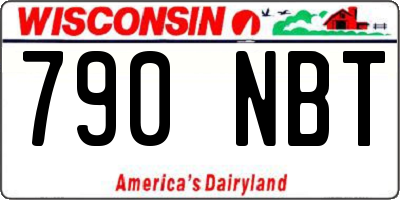 WI license plate 790NBT