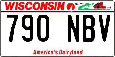 WI license plate 790NBV