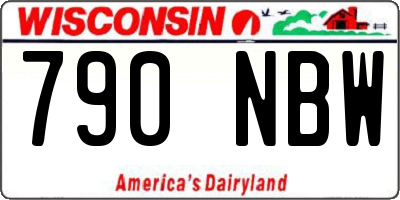WI license plate 790NBW