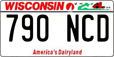 WI license plate 790NCD