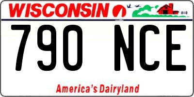 WI license plate 790NCE