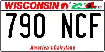 WI license plate 790NCF