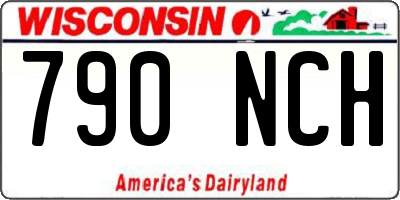 WI license plate 790NCH