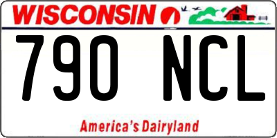 WI license plate 790NCL