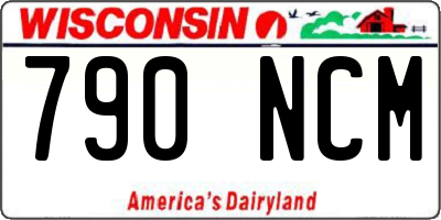 WI license plate 790NCM