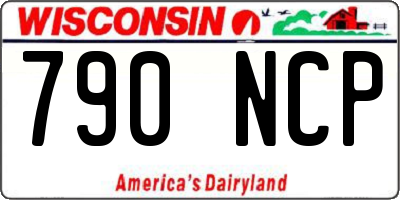 WI license plate 790NCP