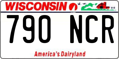 WI license plate 790NCR
