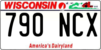 WI license plate 790NCX