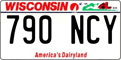 WI license plate 790NCY