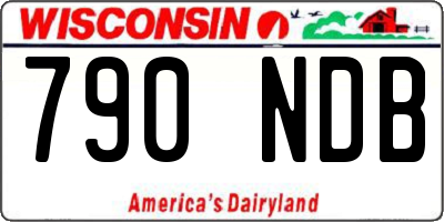 WI license plate 790NDB