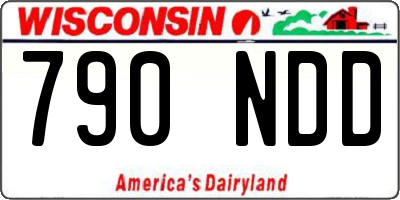 WI license plate 790NDD