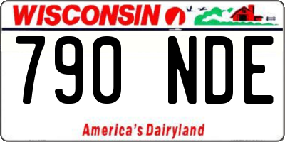 WI license plate 790NDE