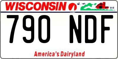 WI license plate 790NDF