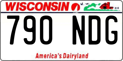 WI license plate 790NDG