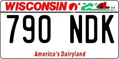 WI license plate 790NDK