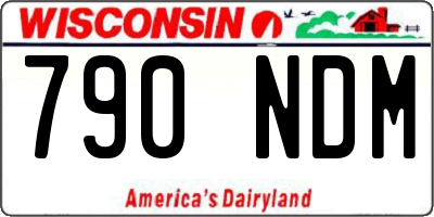 WI license plate 790NDM