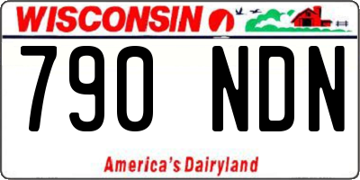 WI license plate 790NDN