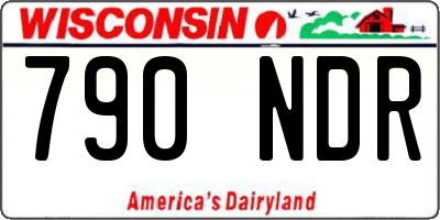 WI license plate 790NDR