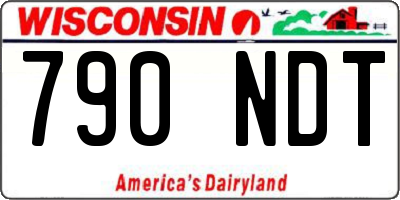 WI license plate 790NDT