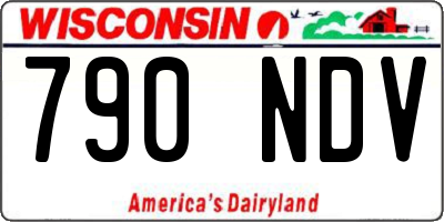 WI license plate 790NDV